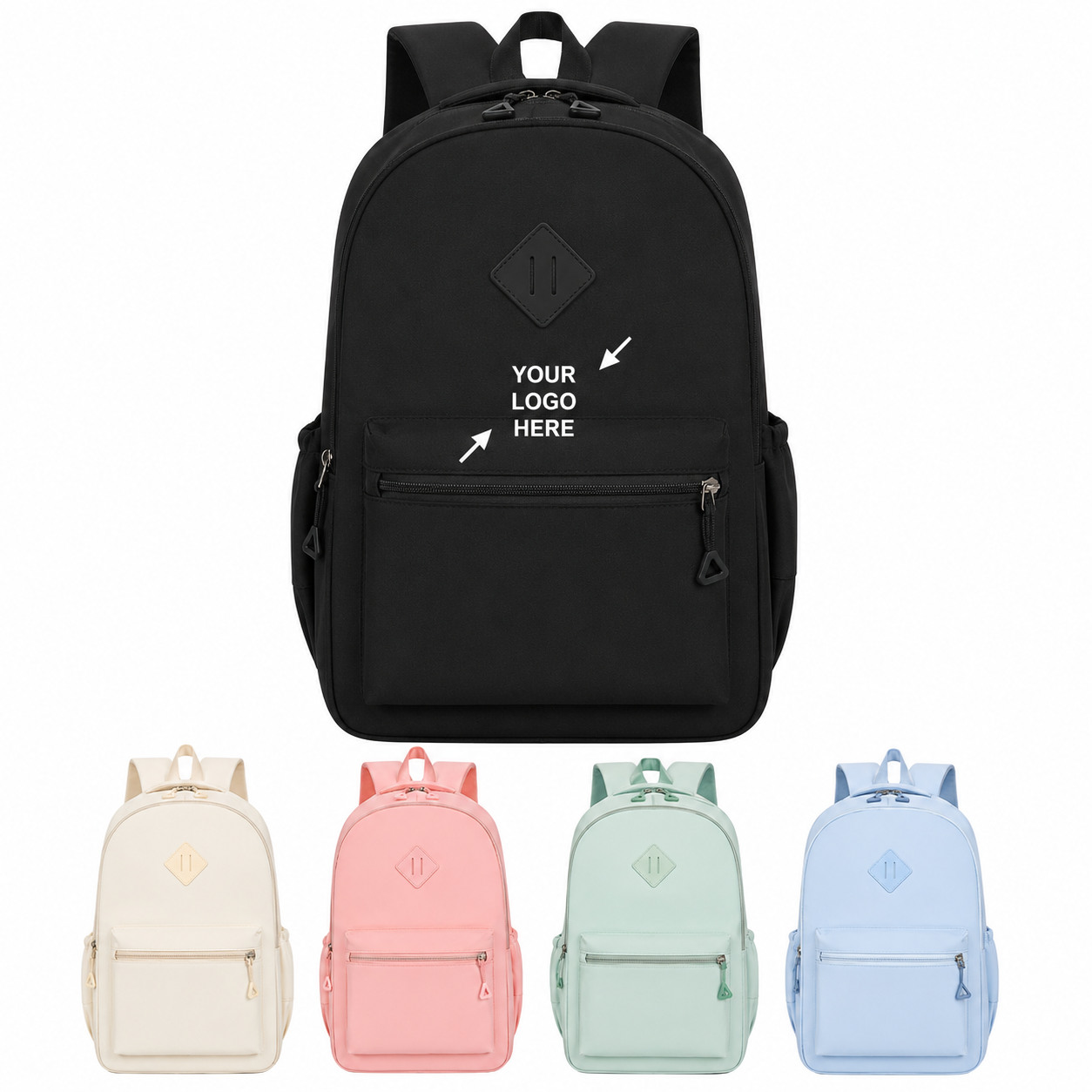 Lightweight Polyester Dual Strap Backpack