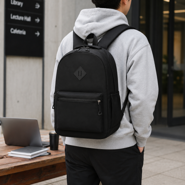 Lightweight Polyester Dual Strap Backpack