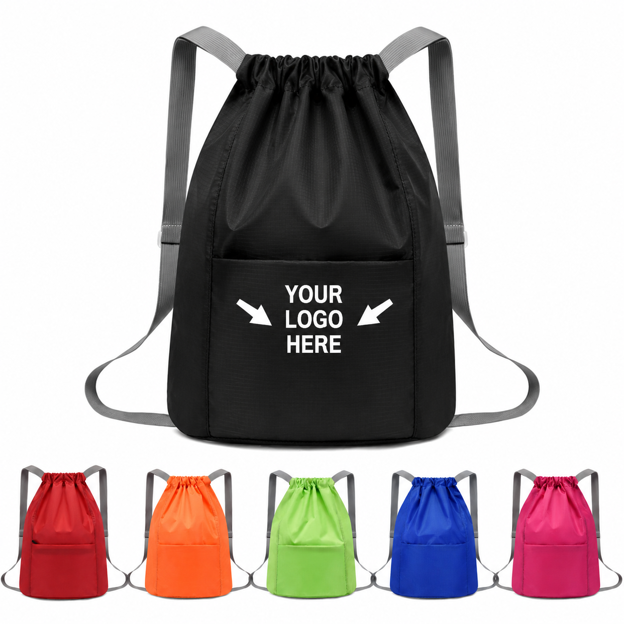 Lightweight Ripstop Drawstring Sports Backpack