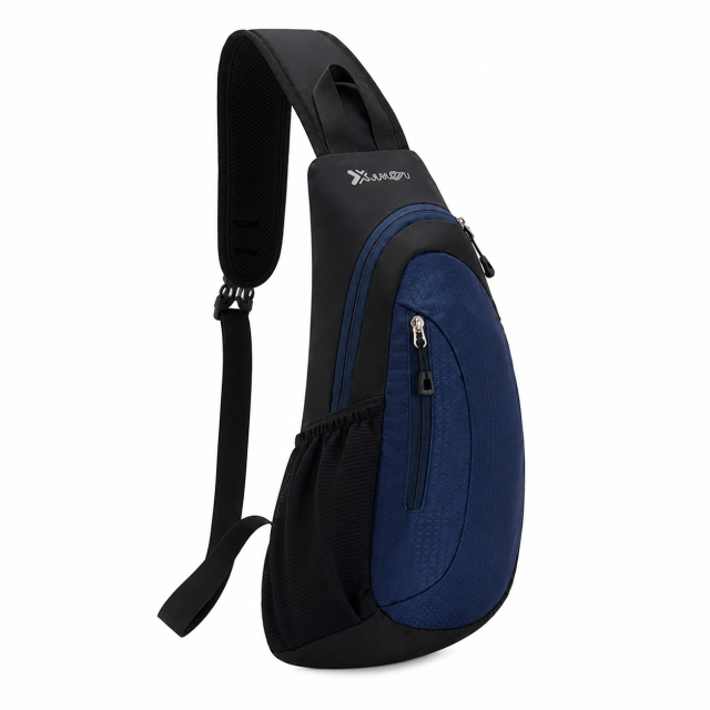 Lightweight Waterproof Polyester Sling Crossbody Bag With Bottle Holder