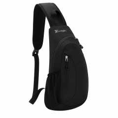 Lightweight Waterproof Polyester Sling Crossbody Bag With Bottle Holder
