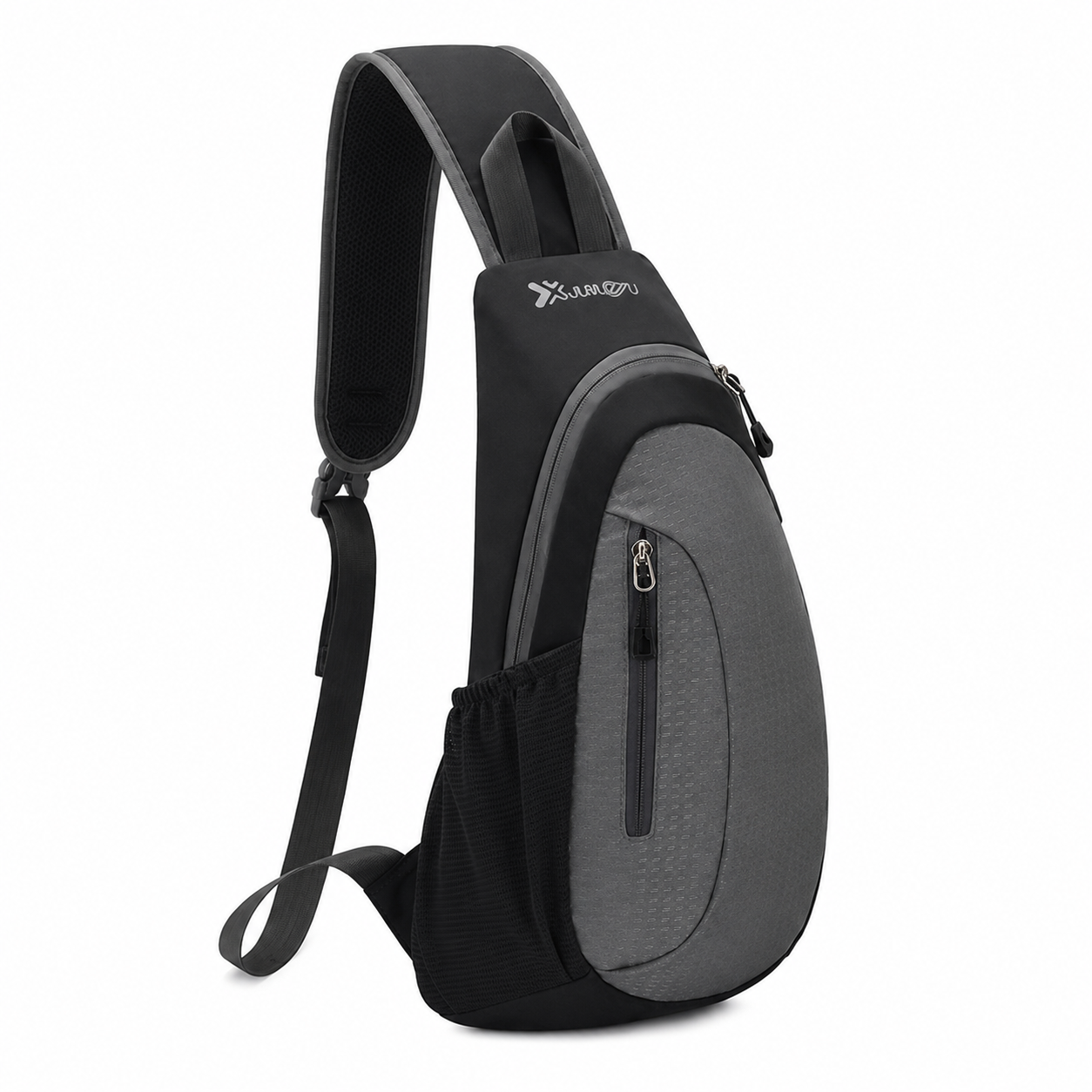 Lightweight Waterproof Polyester Sling Crossbody Bag With Bottle Holder