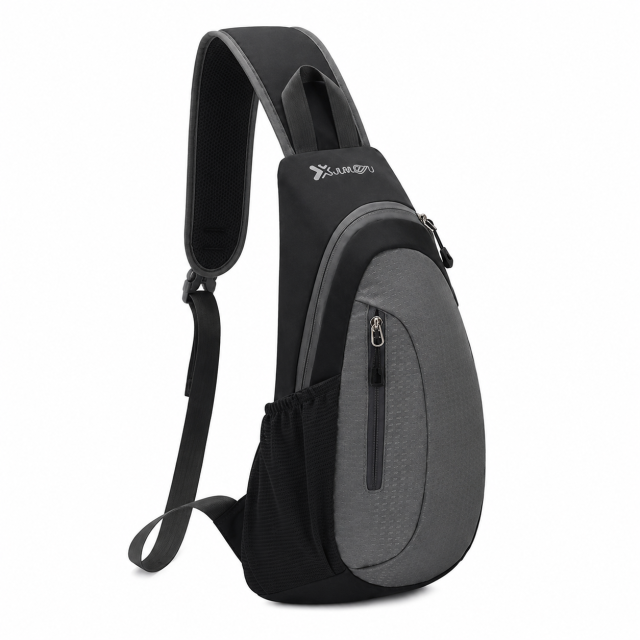 Lightweight Waterproof Polyester Sling Crossbody Bag With Bottle Holder