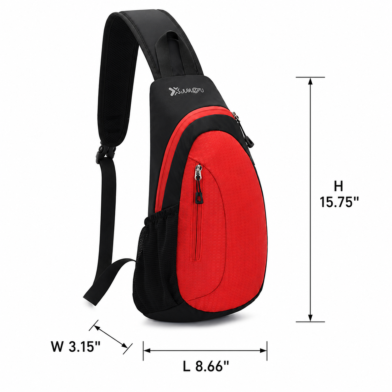 Lightweight Waterproof Polyester Sling Crossbody Bag With Bottle Holder