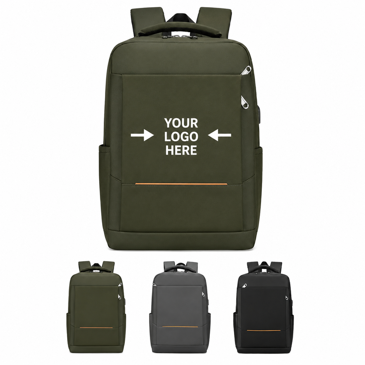 Men's Business Travel Backpack With USB Charging Interface And Laptop Storage