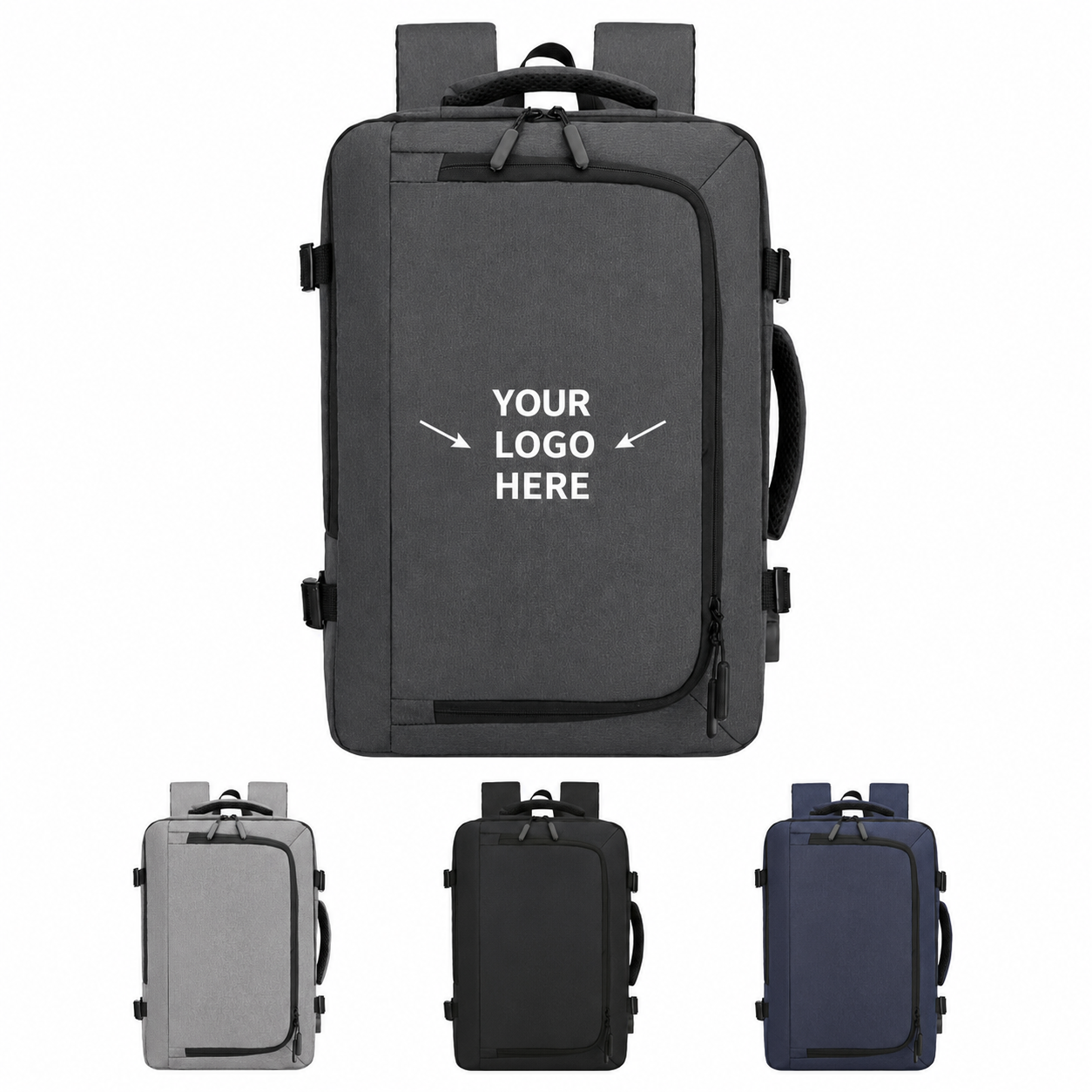 Men's Business Travel Backpack With USB Charging Port And Laptop Compartment