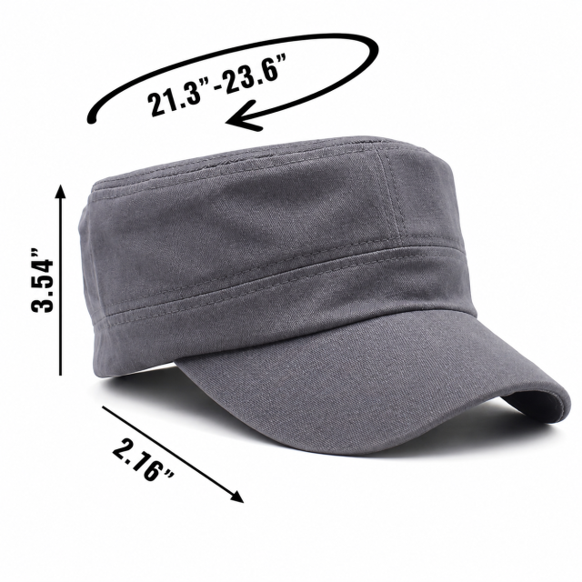 Military Style Adjustable Cadet Cap Hat