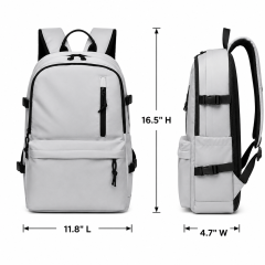 Multi Functional Laptop Backpack With Front Zip Pockets