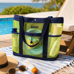 Oversized Breathable Mesh Beach Tote Bag