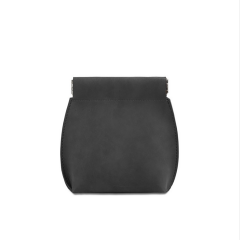 PU Leather Spring Closure Storage Pouch