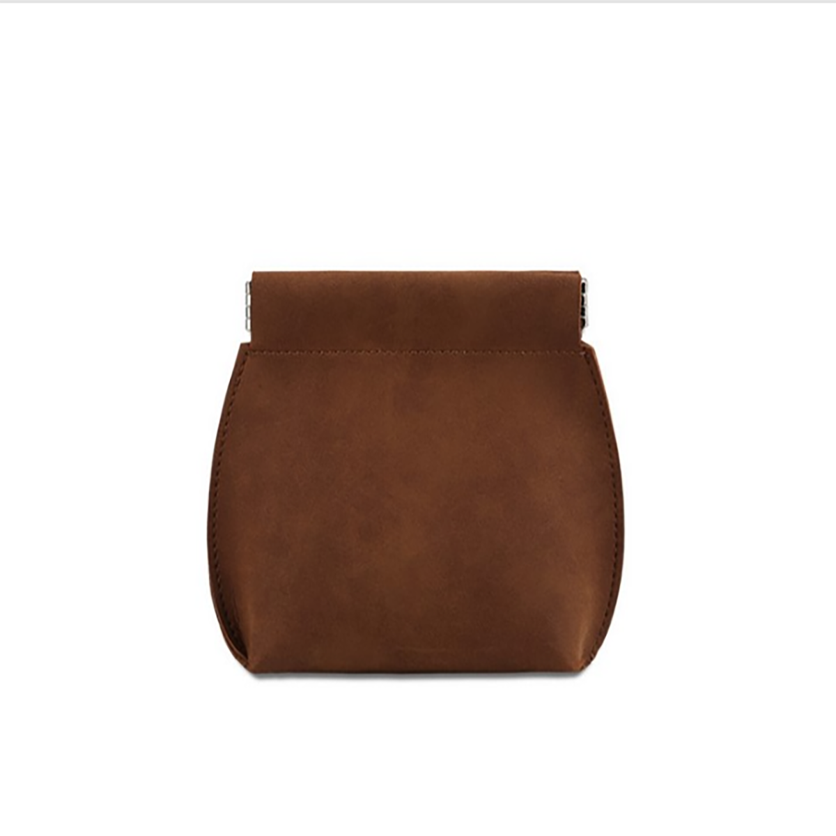 PU Leather Spring Closure Storage Pouch