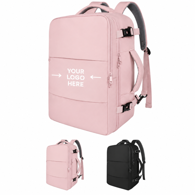 Pink Waterproof Travel Backpack With Lightweight Storage Design