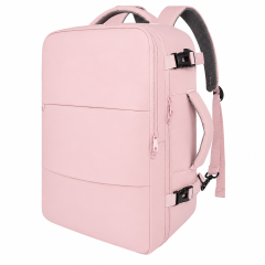 Pink Waterproof Travel Backpack With Lightweight Storage Design
