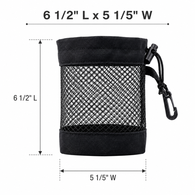 Portable Mesh Golf Bag Organizer With Lightweight Storage Design