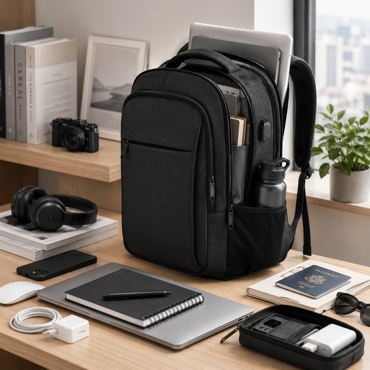 Premium Business Travel Backpack With Large Capacity Storage