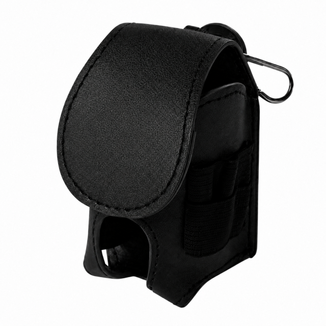 Premium Leather Golf Valuables Pouch With Belt Clip And Magnetic Closure