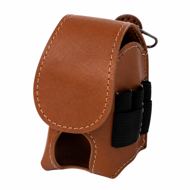 Premium Leather Golf Valuables Pouch With Belt Clip And Magnetic Closure