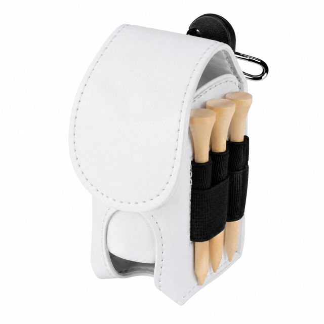 Premium Leather Golf Valuables Pouch With Belt Clip And Magnetic Closure