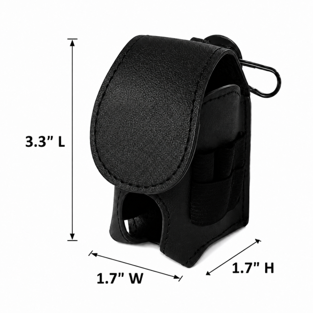 Premium Leather Golf Valuables Pouch With Belt Clip And Magnetic Closure