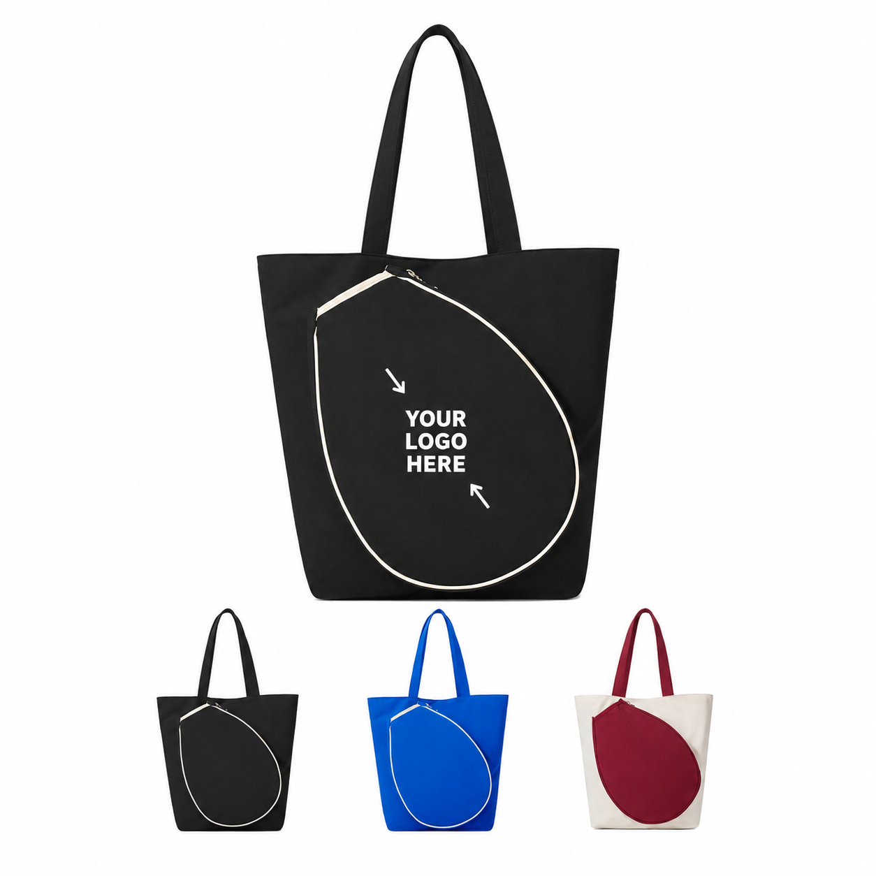 Retro Three Color Waterproof Sports Handbag With Racket Compartment