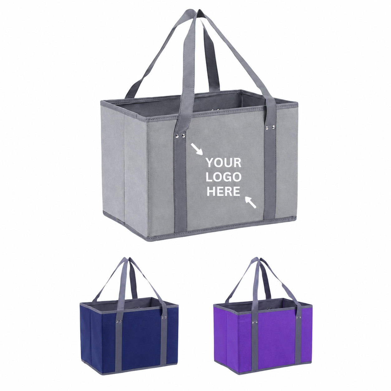 Reusable Non Woven Grocery Shopping Bag With Reinforced Handles