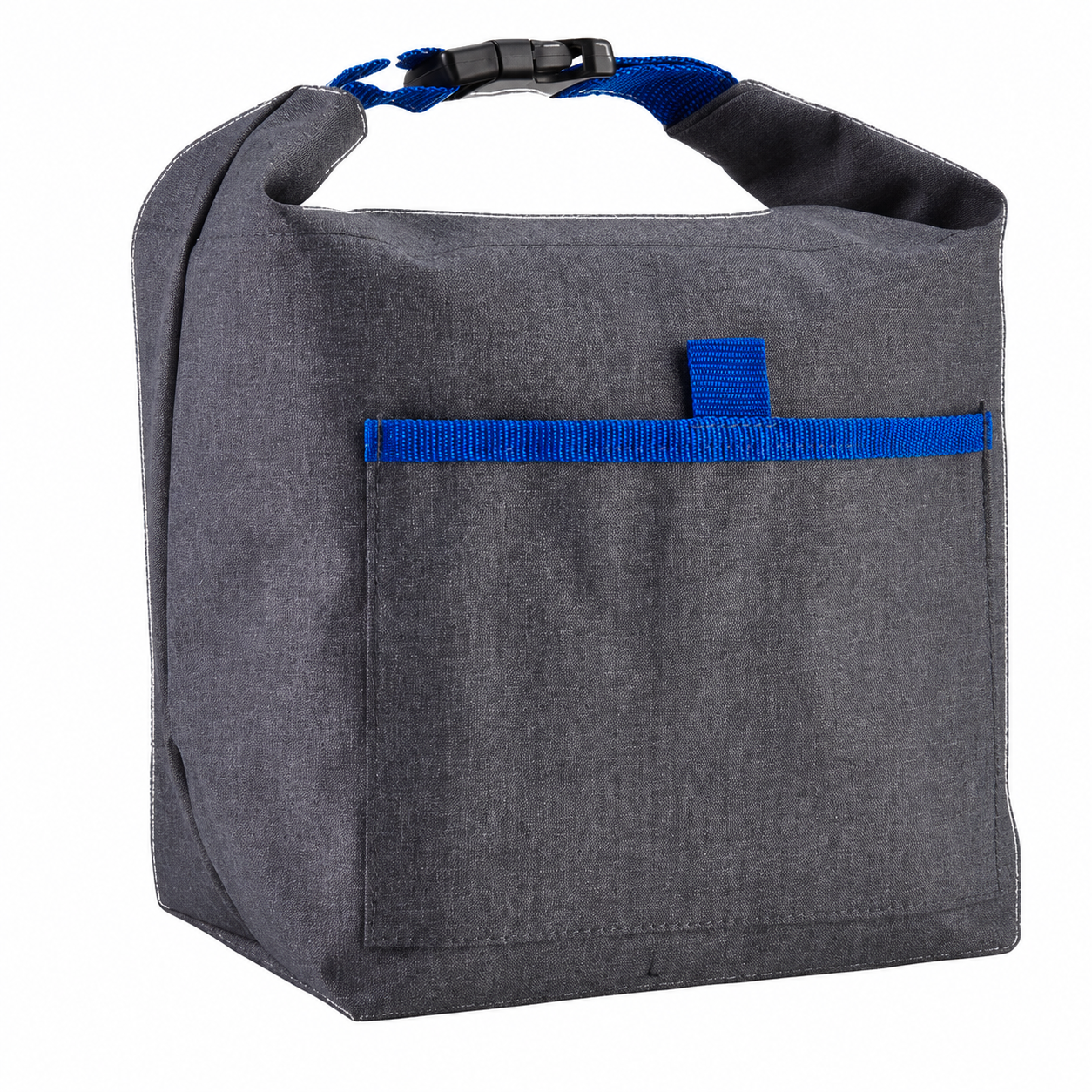 Roll Top Insulated Heathered Lunch Cooler Bag