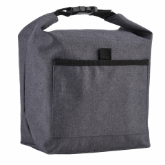 Roll Top Insulated Heathered Lunch Cooler Bag