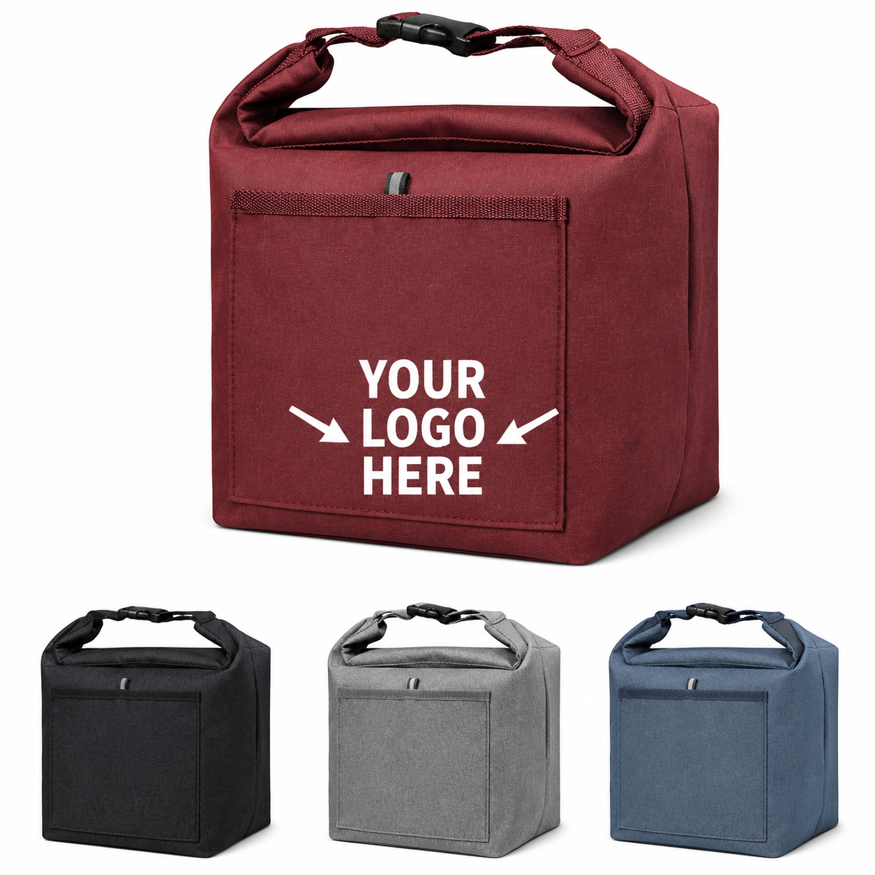 Roll Top Oxford Insulated Lunch Bag