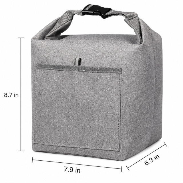 Roll Top Oxford Insulated Lunch Bag