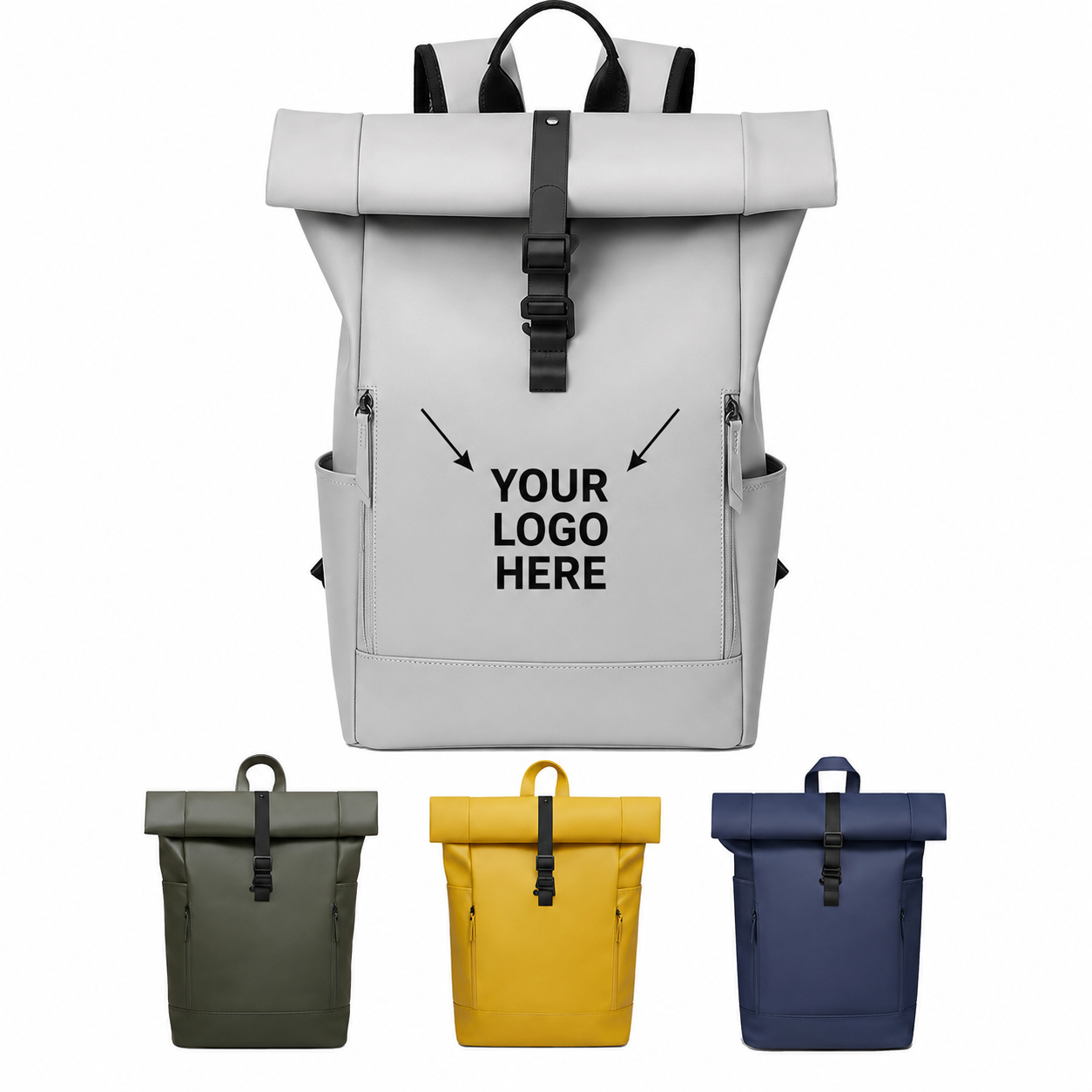 Roll Top Waterproof Laptop Backpack