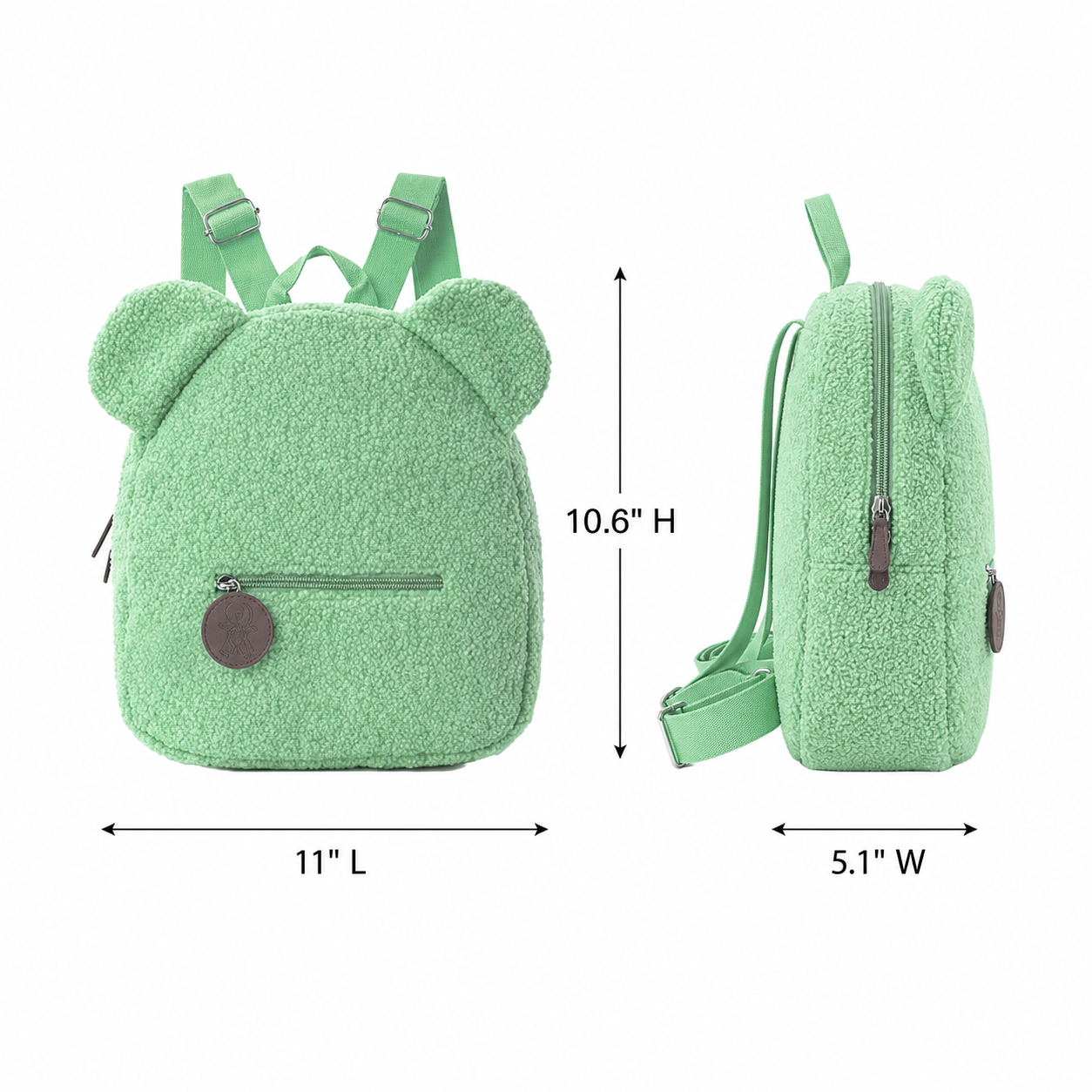 Sherpa Bear Plush Kids Backpack