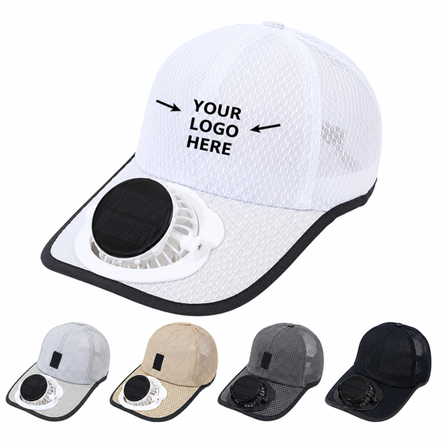 Solar Fan Straw Baseball Cap