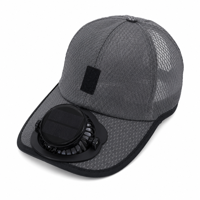 Solar Fan Straw Baseball Cap