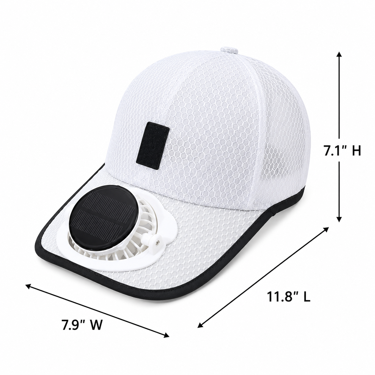 Solar Fan Straw Baseball Cap