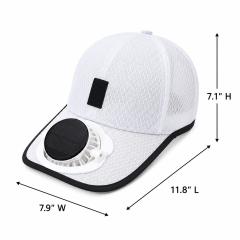 Solar Fan Straw Baseball Cap