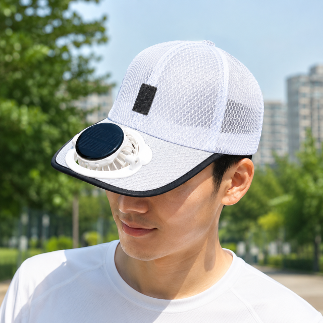 Solar Fan Straw Baseball Cap