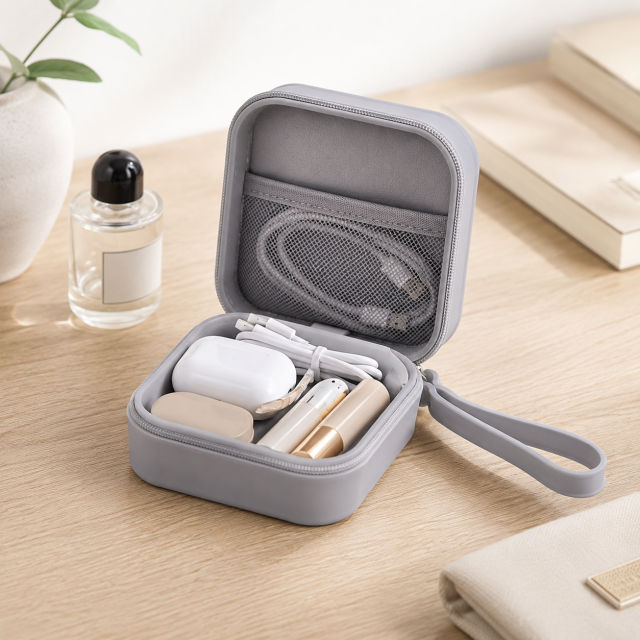 Square Silicone Travel Storage Pouch