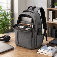 Stylish Nylon Business Laptop Backpack With Air Cushion Straps