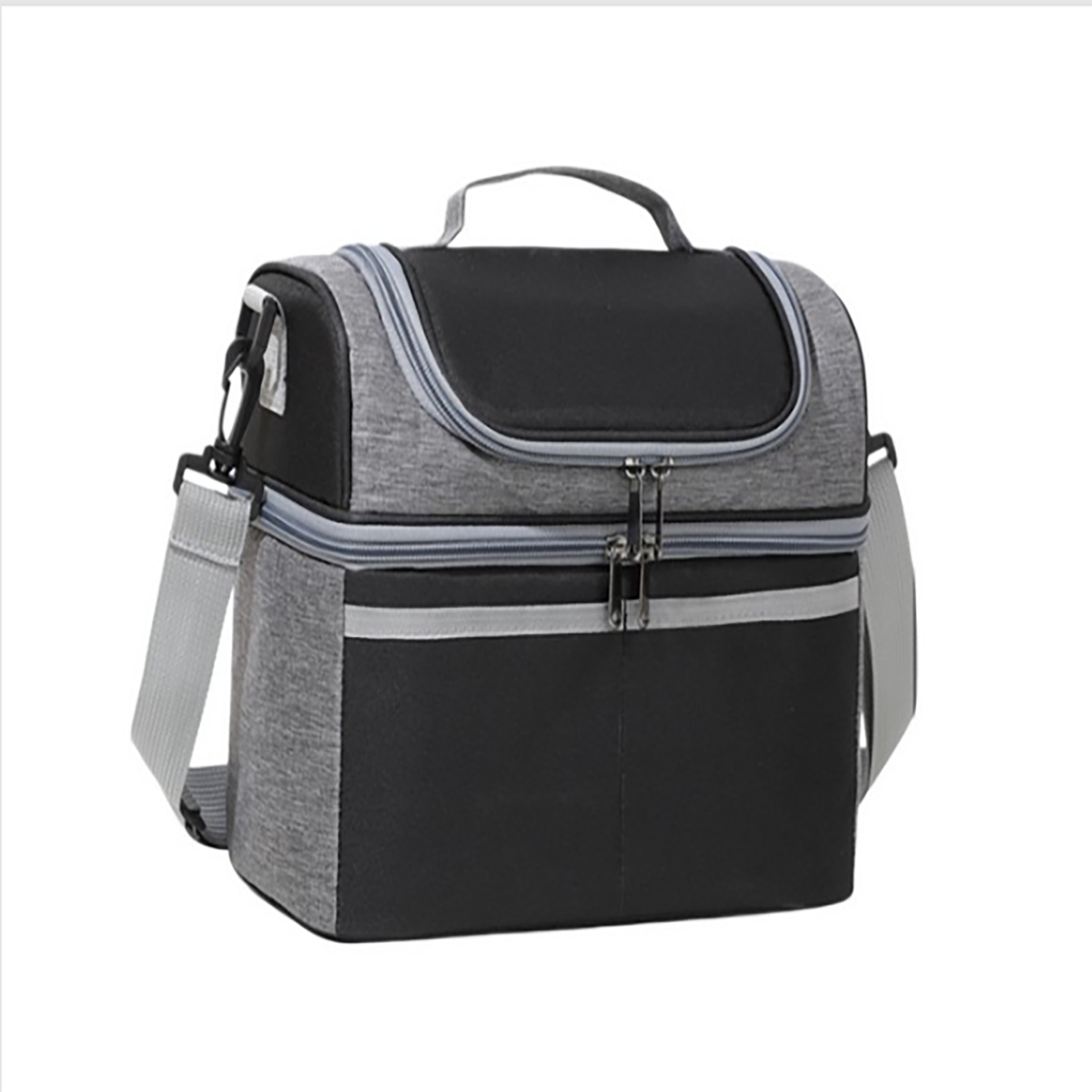 Three Layer Insulated Lunch Bag With Dual Compartment