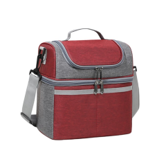 Three Layer Insulated Lunch Bag With Dual Compartment