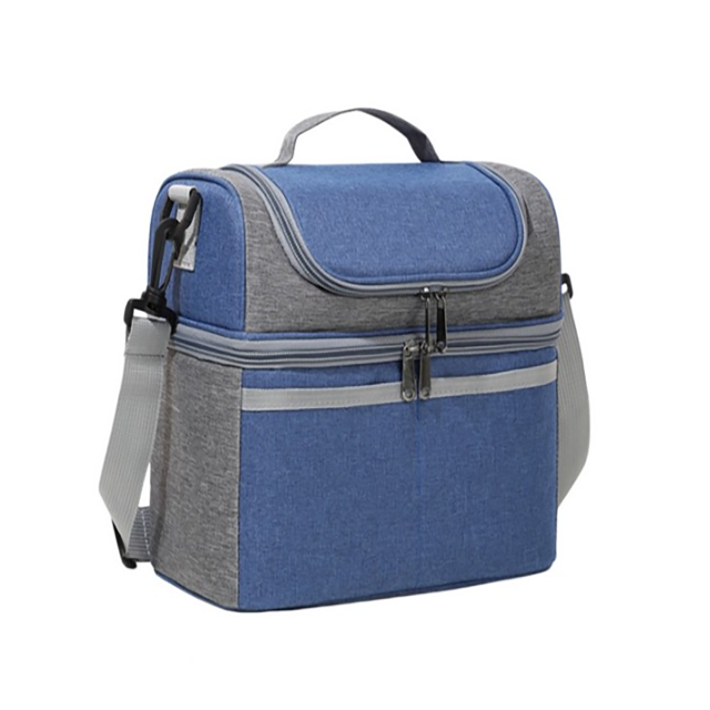 Three Layer Insulated Lunch Bag With Dual Compartment