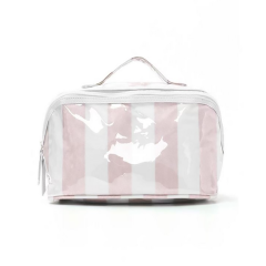 Transparent PVC Checked Pattern Makeup Bag