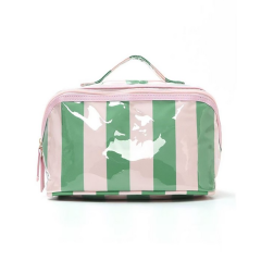 Transparent PVC Checked Pattern Makeup Bag