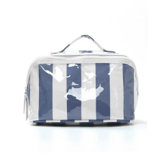 Transparent PVC Checked Pattern Makeup Bag