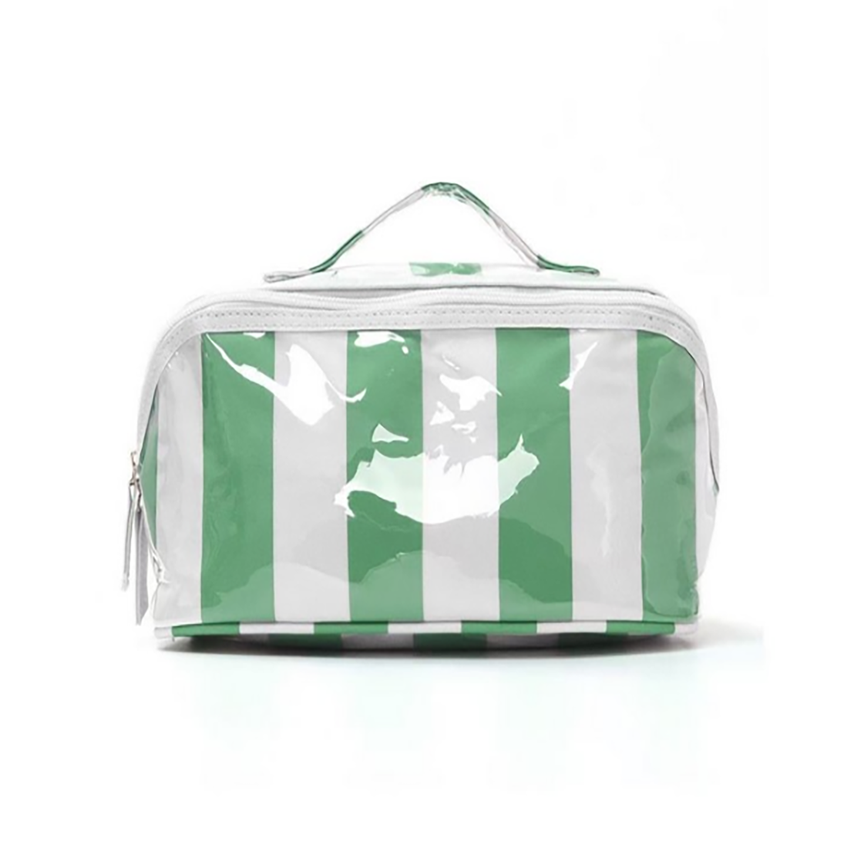 Transparent PVC Checked Pattern Makeup Bag