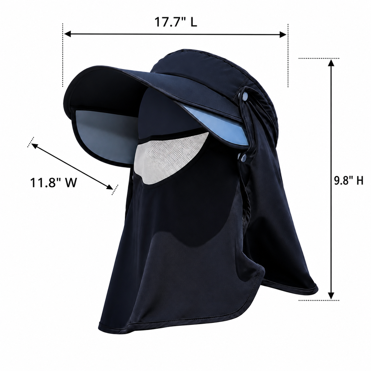 Convertible UV Protection Snap-On Sun Hat