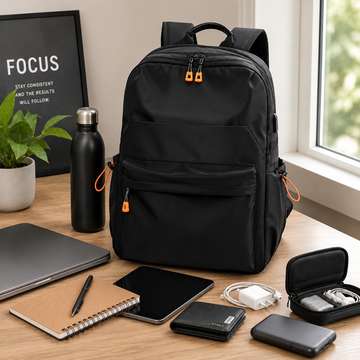 USB Charging Travel Backpack with Laptop Compartment