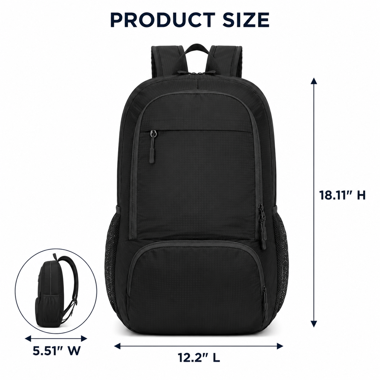 Ultra Lightweight Foldable 420D Polyester Backpack