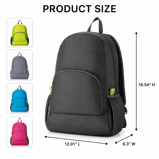 Ultra Lightweight Foldable 420D Polyester Backpack