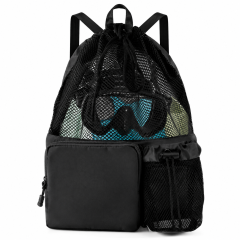 Vertical Mesh Swimming Drawstring Backpack with Dry-Wet Separation Pocket